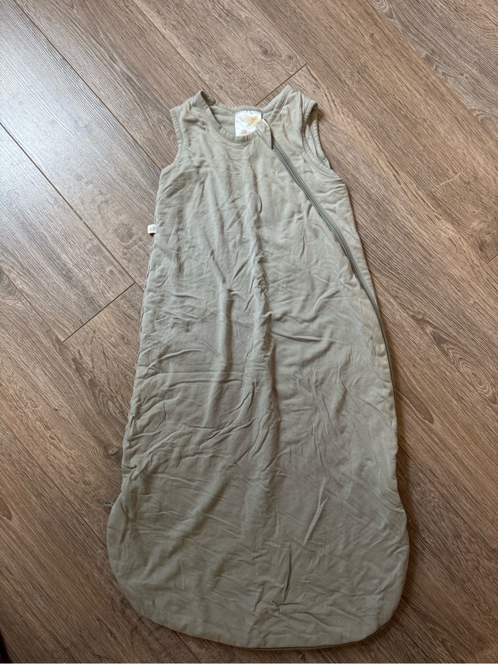 Polo by Ralph Lauren Olive Green Sleeveless Maxi Dress with Diagonal Zip